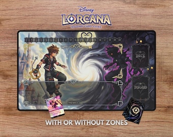 プレイマット KH レッド チェス TCG ロルカナ X KH / 24インチ x 14