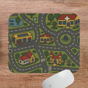 City Carpet Mouse Pad: 90s Nostalgia Gaming Keyboard Mat