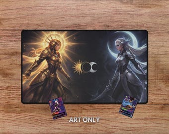 レックウザ・ルナトーン トレーディングカードセット Leona and Diana Playmat - With Themed Zones, Leona & Diana