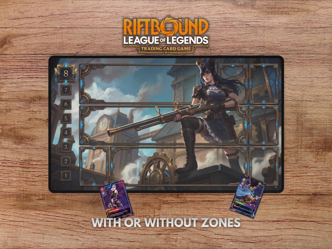 Caitlyn Riftbound Playmat - Sheriff of Piltover - With Themed Zones ...