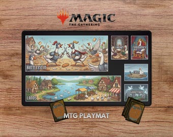 Goose Kingdom Playmat for MTG - Funny MTG Playmat, Playmat With Zones, Goose Playmat