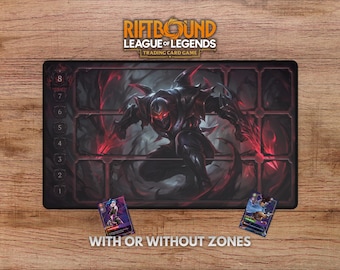 Zed Riftbound Playmat - With Themed Zones, Zed Playmat for Riftbound TCG, Playmat With Zones, Lol TCG, Zed Riftbound Mat