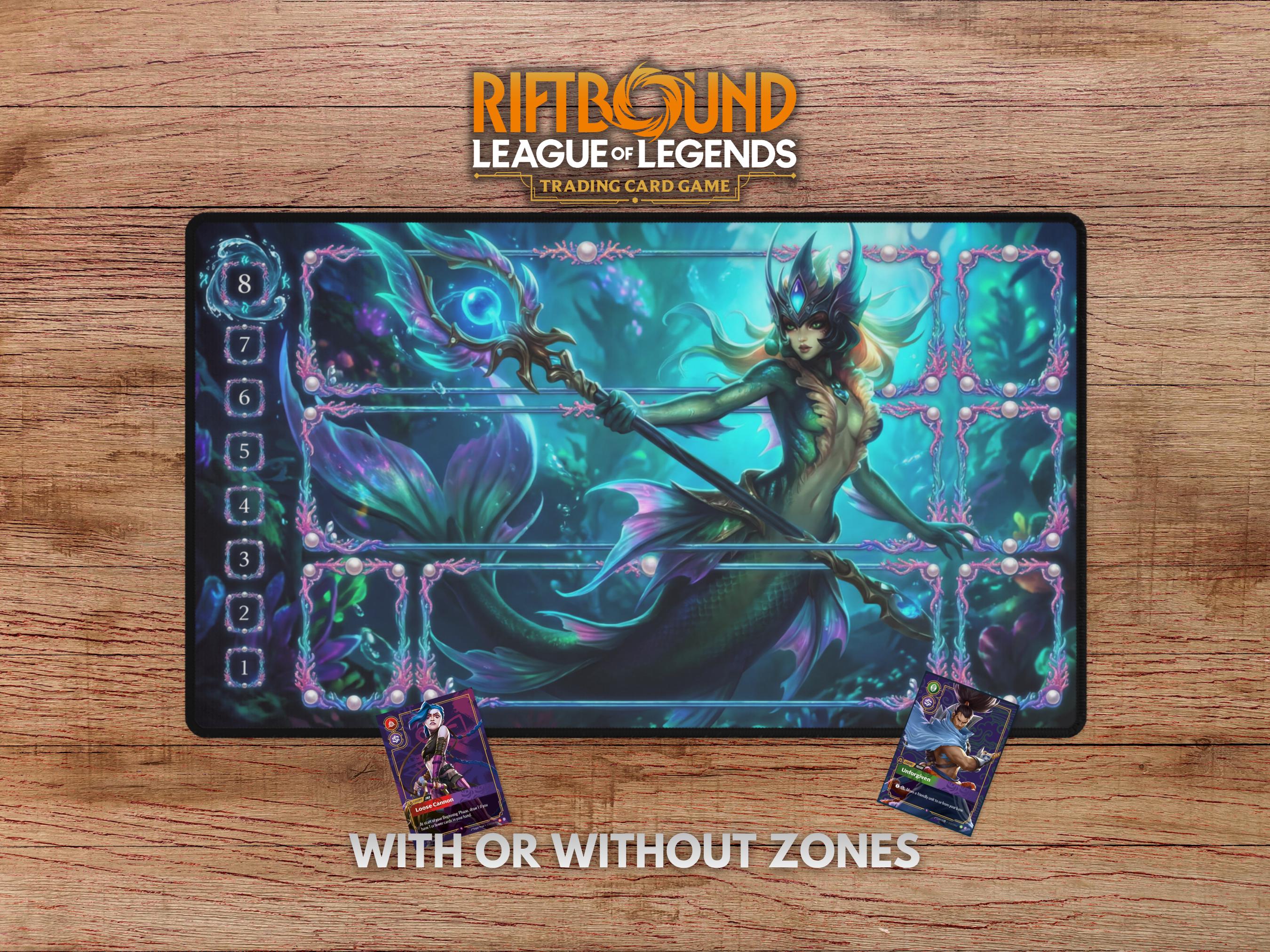 Nami Riftbound Playmat - With Themed Zones, Nami Playmat With