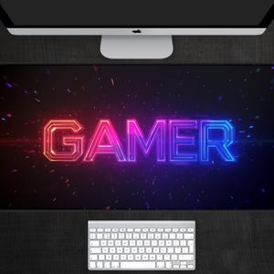 Cool Gamer Desk Mat, Gaming Mousepad, Gamer Gift, Gaming Accessories, Gaming Desk Mat, Gamer Decor, Gaming Setup