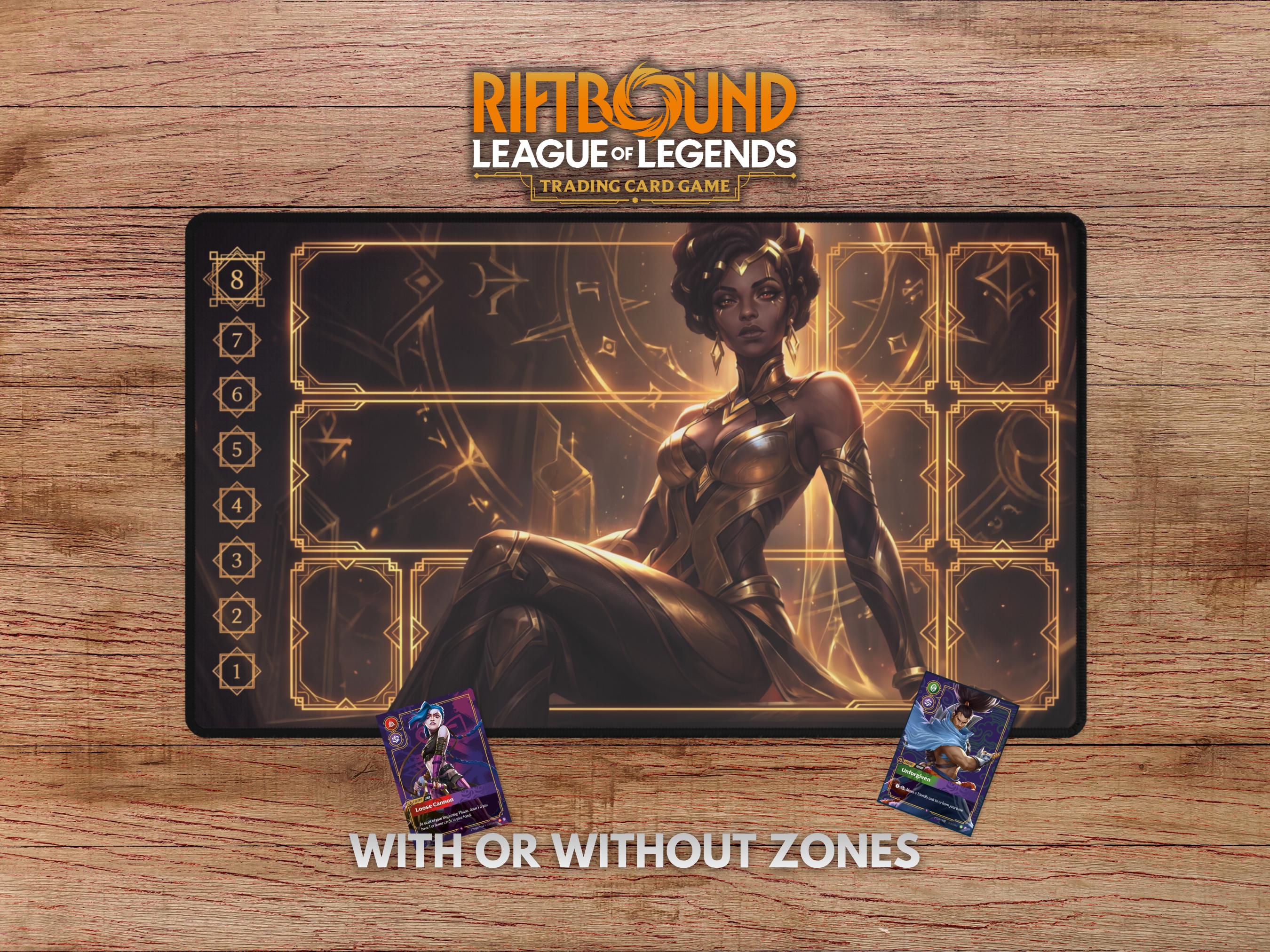Golden Mel Riftbound Playmat - With Themed Zones, Mel Playmat for ...