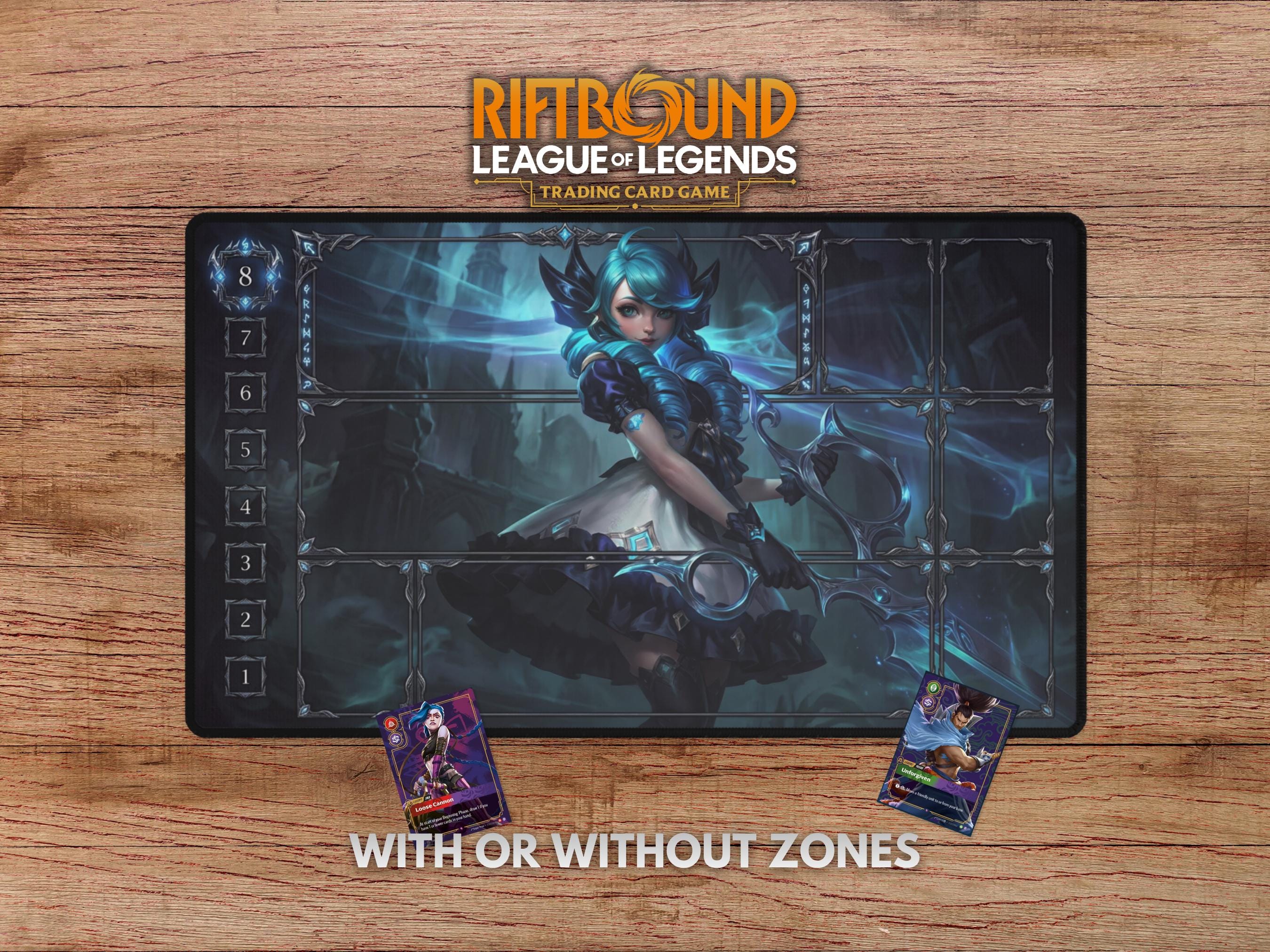 Gwen Riftbound Playmat - With Themed Zones, Gwen Playmat With