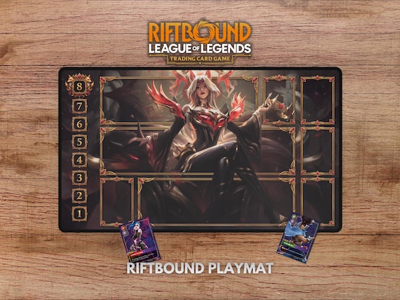 Ahri Hall of Legends Riftbound Playmat - With Themed Zones, Ahri