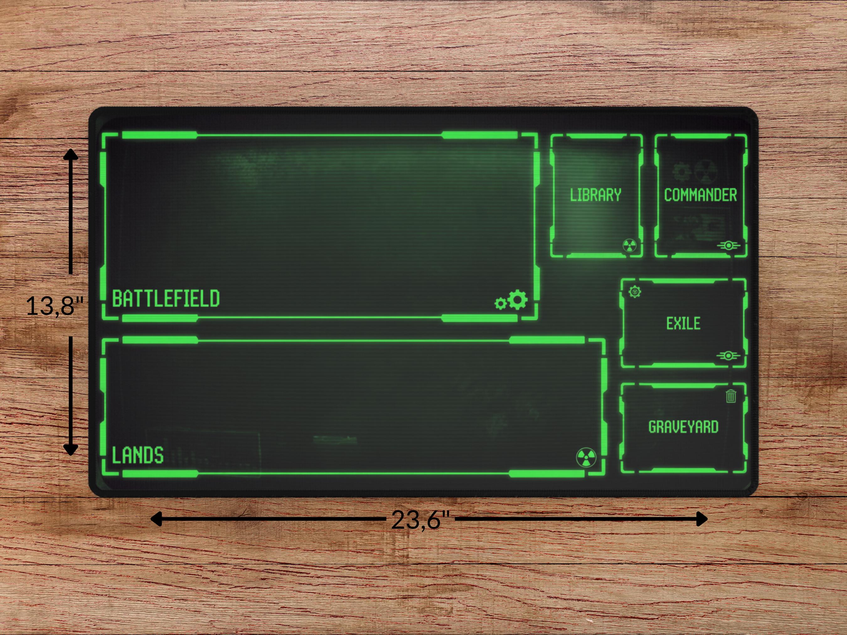 Pip-boy Playmat for MTG, Fallout Playmat With Zones, Fallout MTG ...