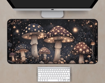 Magical Mushroom Desk Mat, Cottagecore Desk Mat, Mushroom MousePad, Mushroom Lover Gift, Mushroom Fantasy Desk Mat, Mushroom Forest Desk mat