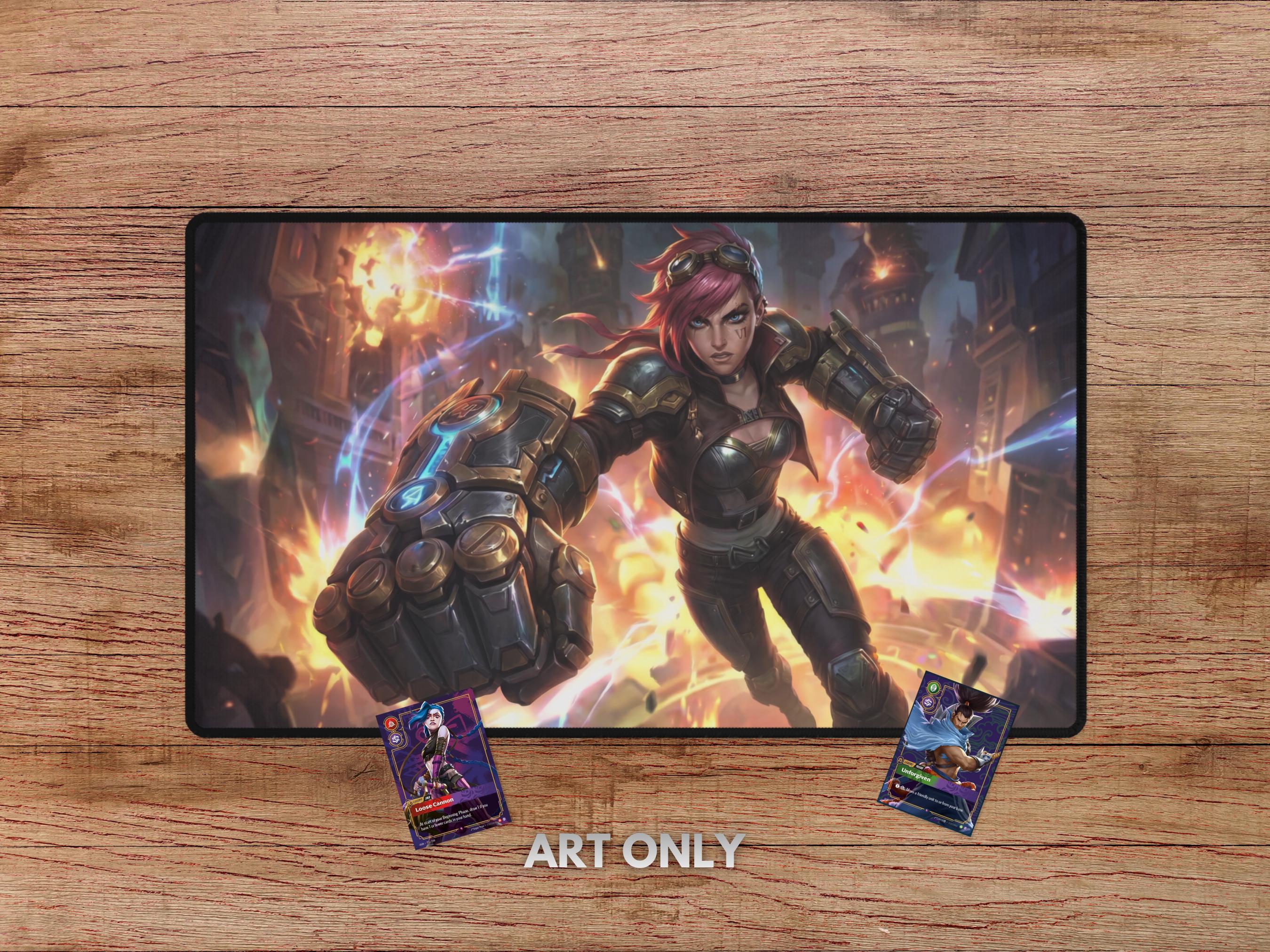 Vi Riftbound Playmat - With Themed Zones, Vi Playmat for Riftbound ...