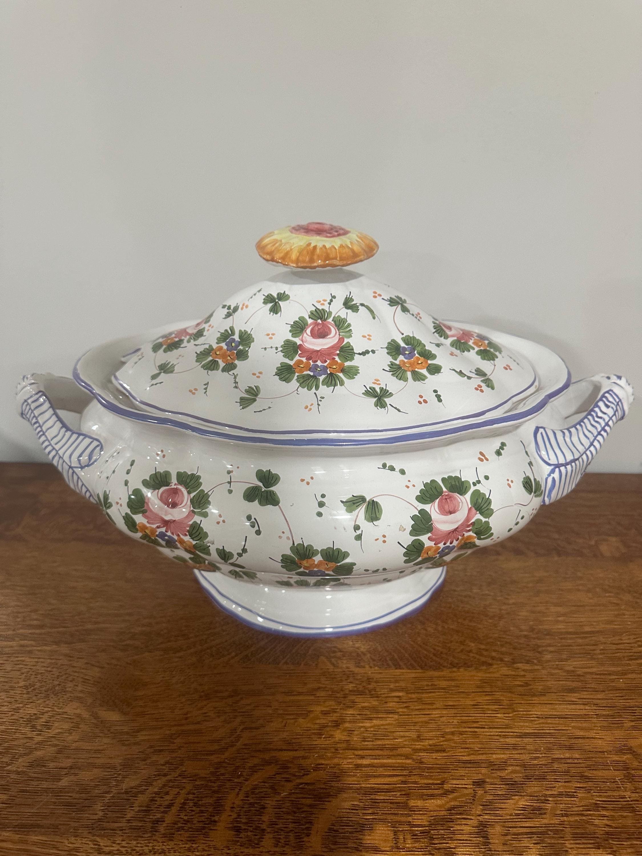 Vintage Castelli  Large soup tureen. Made in Italy
