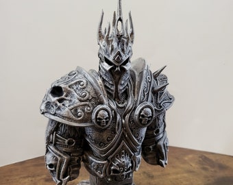 9" Lich King WoW Hand Painted Bust