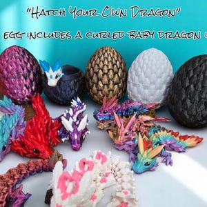 Dragon Egg with Baby Dragon Inside – Fantasy Collectible in Assorted Colors | Surprise Option Available