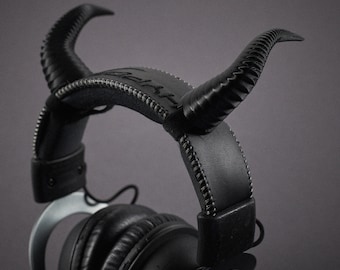 Demon Horns Headband for Headphones – Cosplay Gaming Costume Accessory