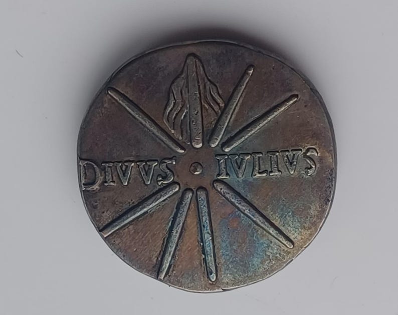 Ivlivs Inscription Ancient Roman Denarius Augustus *27 BC - 14 AD* Old Roman Coin / Bronze ...