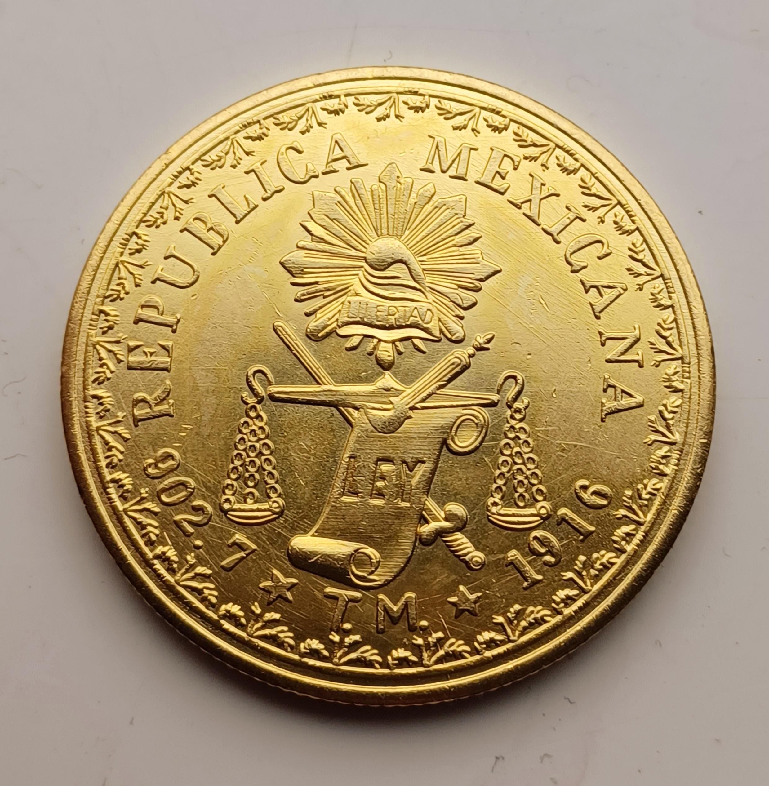 Mexico 60 Pesos, 1916 Mexico City Oaxaca, Restrike - Etsy