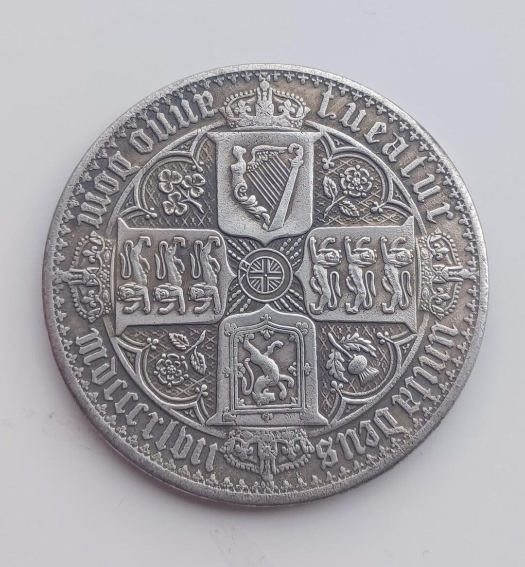 Gothic Crown Coin, 1847 Queen Victoria, British Coin, Restrike - Etsy UK
