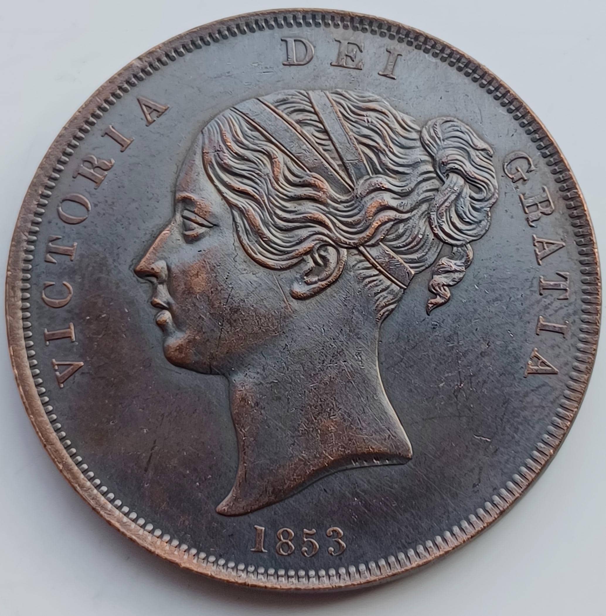 1853 Queen Victoria Penny Copper Restrike - Etsy