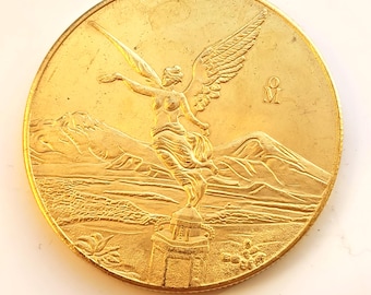 Mexican Libertad Coin, Gold Plated Restrike, Mexico collectable Coin.