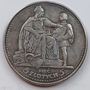 Poland / Lithuanian 5 Zlote *1925*  - Silver Plated Restrike