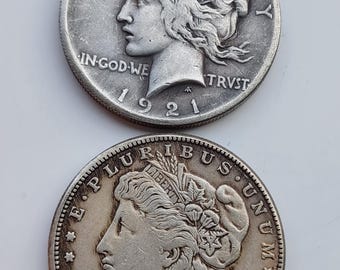 1921 年 USA モルガン シルバー ダラー コレクター コイン 1 ドル