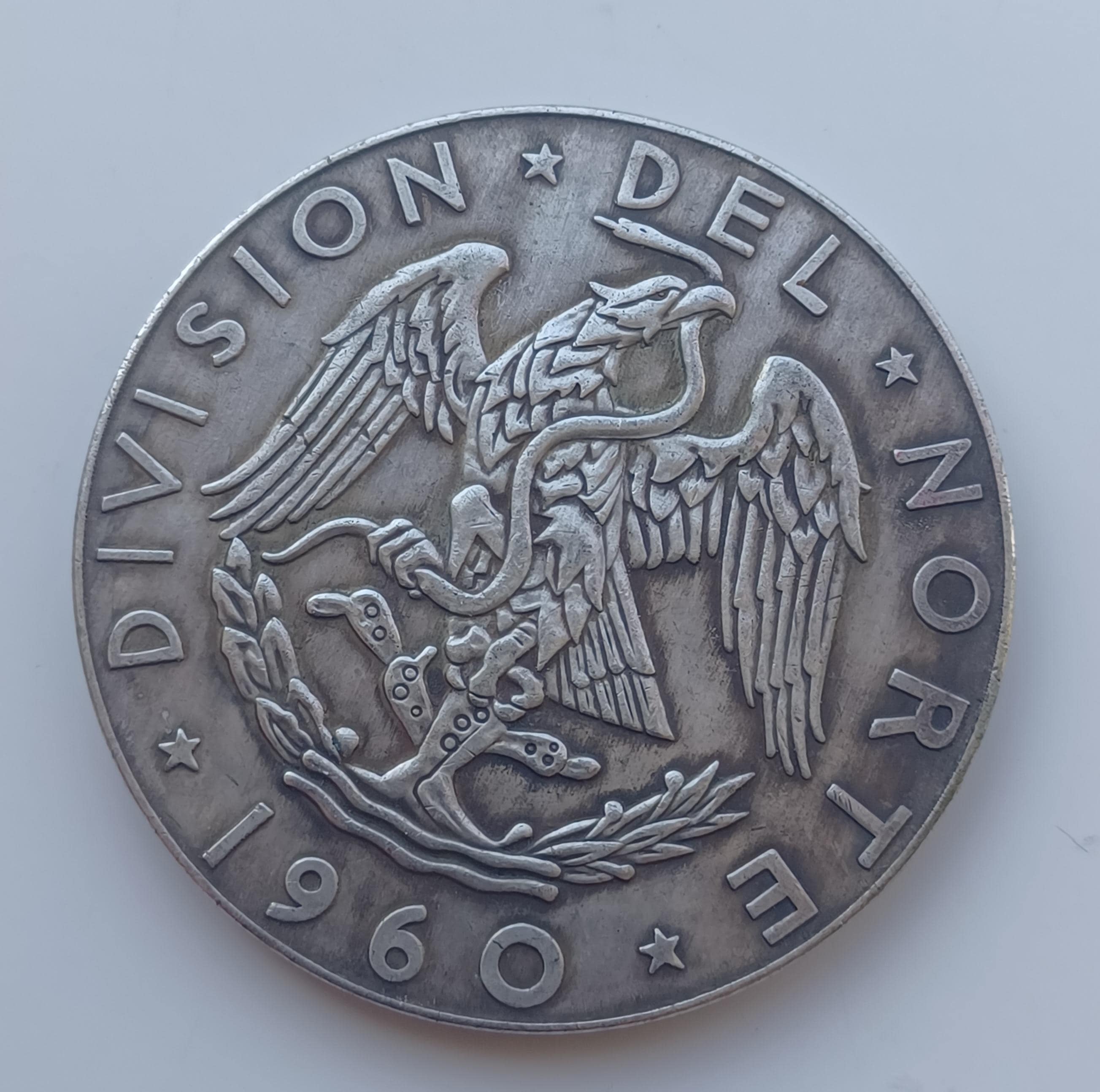 メキシコのコイン、フランシスコ・パンチョ・ビリャ *1960* メキシコ革命再鋳造、北メキシコ地区