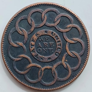 Fugio Cent *1787* Kupfer Münze, USA, Rückprägung.