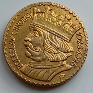 Poland 20 Zlotych *1925* Boleslaus l The Brave / 22c Gold plated / Restrike
