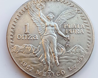 Mexiko 1 Onza Münze *1982* Rückprägung