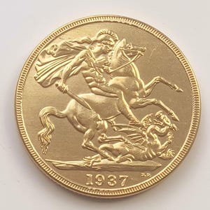 British Sovereign *1937* King Edward Vlll / Abdication/ Gold Plated Restrike