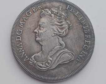 Corona de la Reina Ana / Rosa Inglesa / Moneda británica - Reacuñación