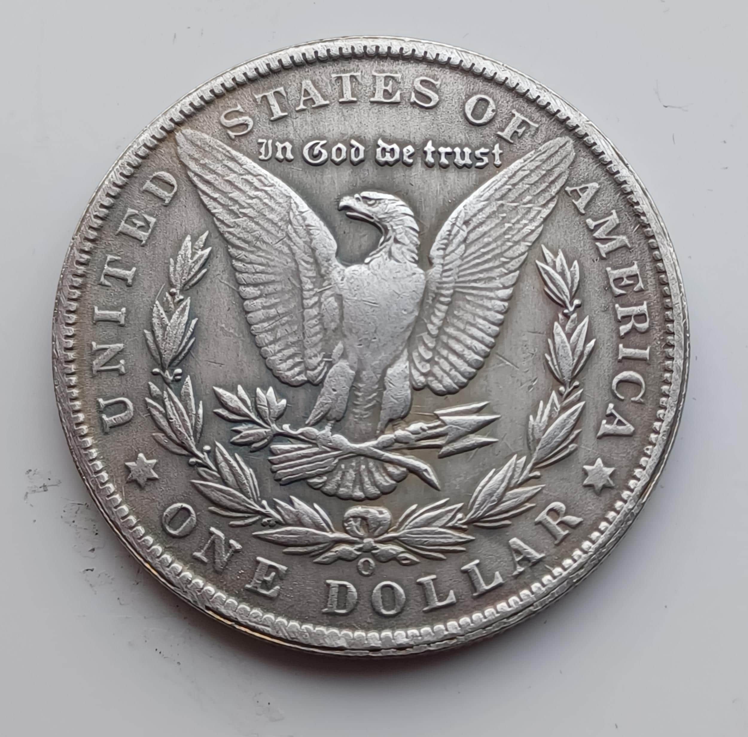 1893年モルガン・ダラー、ニューオーリンズ、銀メッキ再鋳造。米国