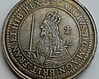 イギリス銅貨旧貨幣チャールズ1世 チャールズ1世 *1644年* オックスフォードクラウン - 英国コイン