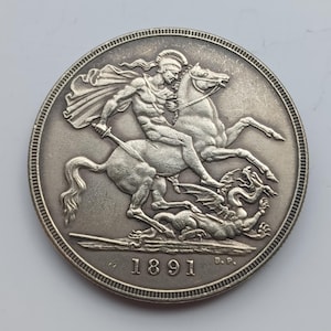 1891 Queen Victoria  Crown coin gift item for collector restrike British