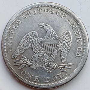 Zittende Liberty Dollar *1845* Verenigde Staten: herslag