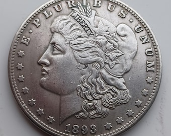 1893 Morgan Dollar, New Orleans, Silver Plated Restrike. US Collectable