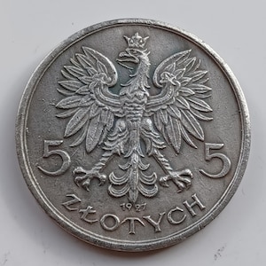 Poland Coin 5 Zlotych *1927* Pattern coin - Silver Plated Restrike