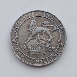 King Edward Shilling Coin *1905* Key Date, British collectable Coin, Restrike
