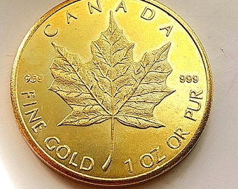 Canadian Maple Leaf *1979* Elizabeth ll .9999 - Gold Plated / Canadian Coin
