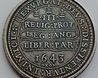 イギリス銅貨旧貨幣チャールズ1世 チャールズ1世 *1644年* オックスフォードクラウン - 英国コイン