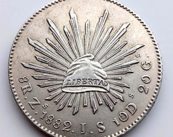 1998年再鋳造銀メッキリベルタッドコイン – 象徴的なメキシコの
