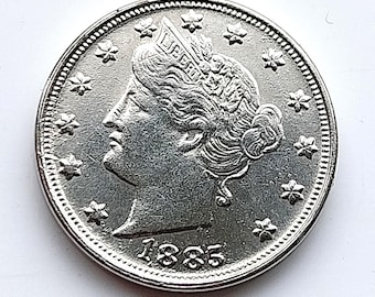 1885 Liberty  V Nickel, United States Coin Restrike.