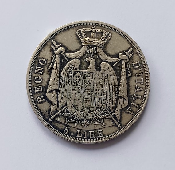 イタリア 5リラ *1812年 M* ナポレオン イタリア硬貨復刻版 - Etsy 日本