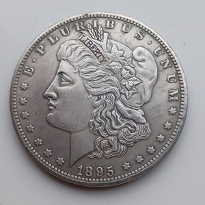 United States Morgan Dollar 1880 O, Restrike Coin, Silver Plated.