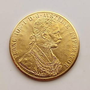 Austria 4 Ducat *1891* Francis Joseph l Gold plated - Restrike.