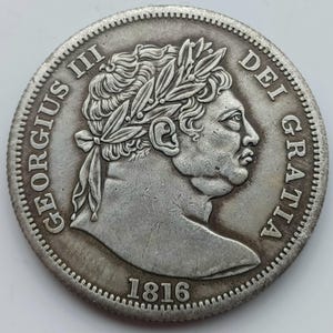 1816年ジョージ3世ハーフクラウン - 英国製