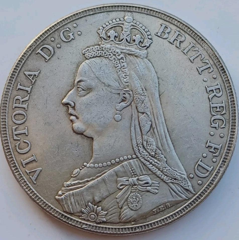 1888年 ヴィクトリア女王 銀貨 ヴィクトリア女王クラウンコイン *1888* ジュビリーヘッド - イギリス