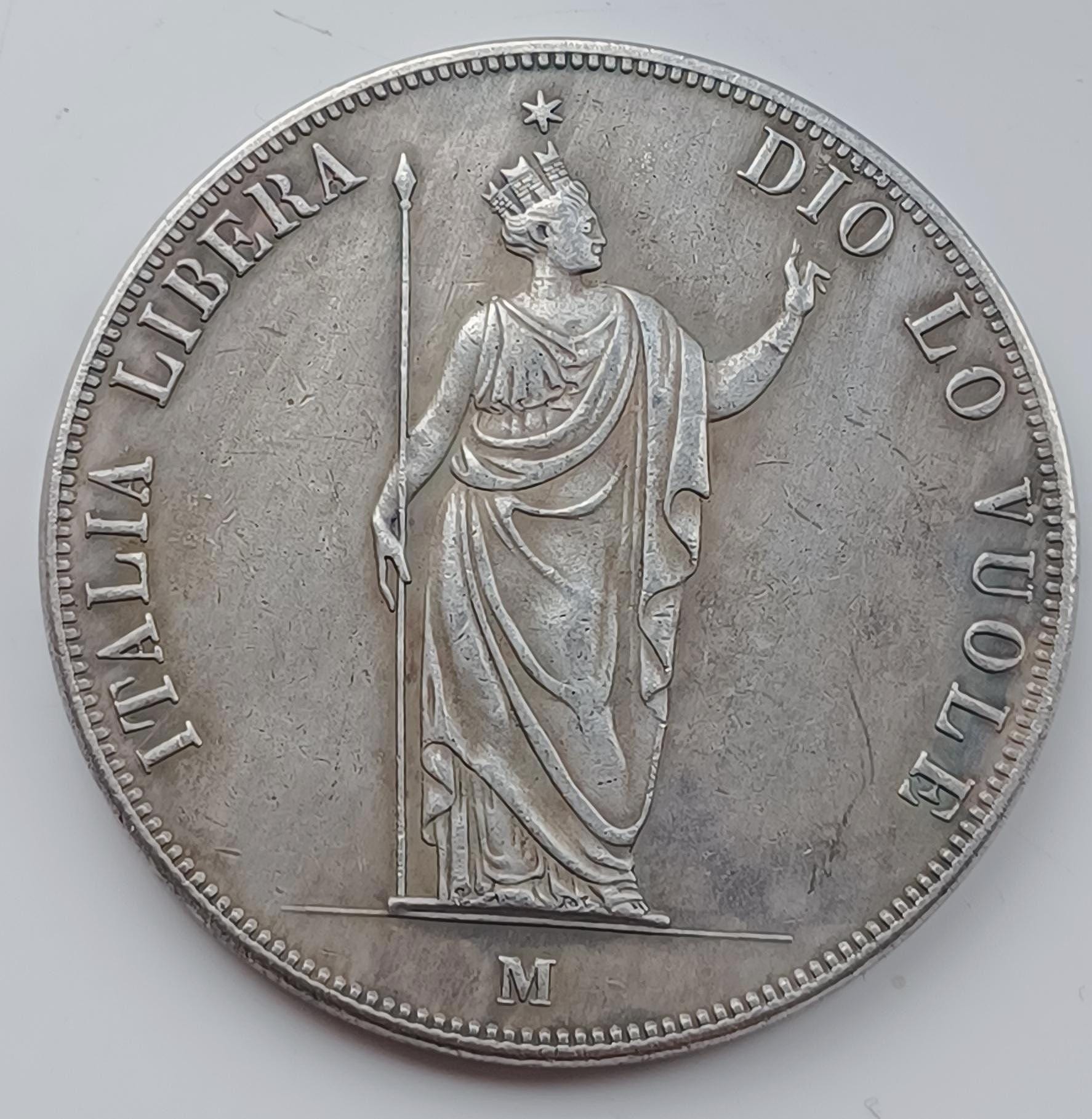 Italy 5 Lire *1848 M* Lombardy Venetia / Italian Coin Currency - Etsy