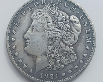 1921年S モルガンダラー 銀貨　美品 1921年モーガン・ダラー（P、D、S） - ミントとグレードで選択 - 1921
