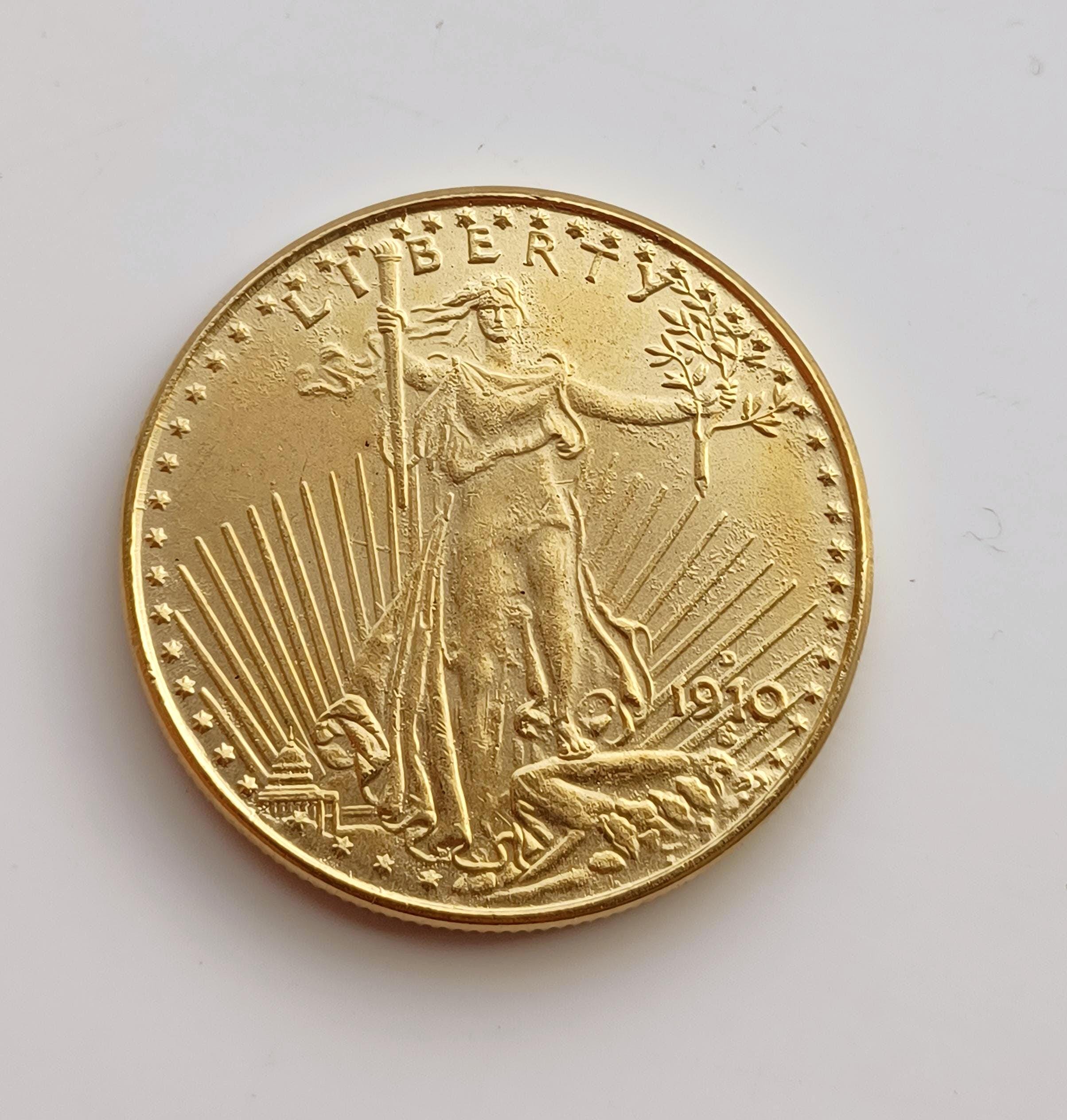 アメリカドル＊硬貨100ドル分 アメリカ、1910 年 D セントゴーデンス 100 ドル ダブルイーグル
